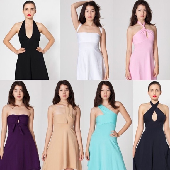 NWOT American Apparel Cotton Spandex Jersey Bandeau Pencil Dress in Black - Picture 5 of 12